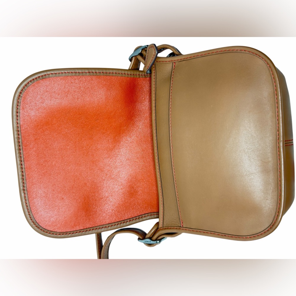 Coach Saddle 18 Tan Glovetanned Leather Crossbody Small Shoulder Bag #57731 - Picture 14 of 16